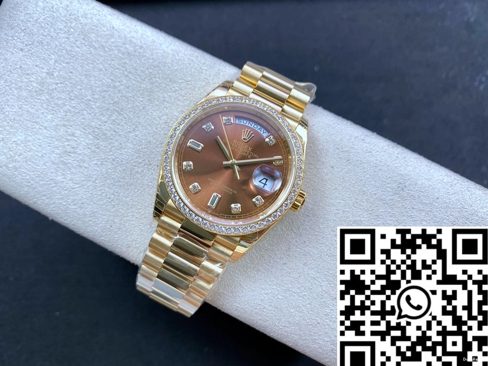 M128348RBR-0005 Factory Rolex Date EW Brown Day Dial 0125